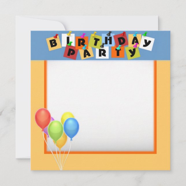 Birthday Party Invitation (Front)
