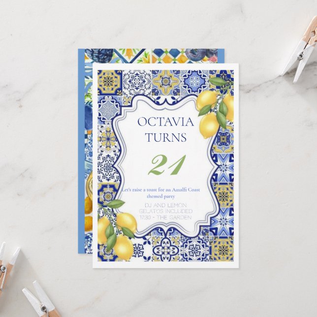 Birthday Party Invitation (Front/Back In Situ)