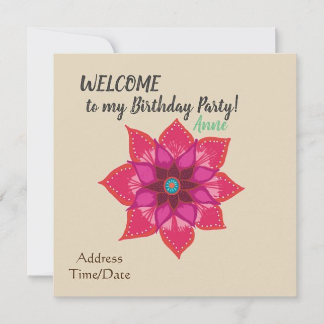 Birthday Party Invitation (Front)