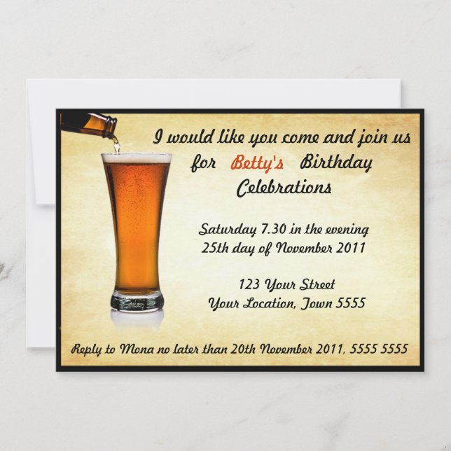 Birthday Party Invitation (Front)