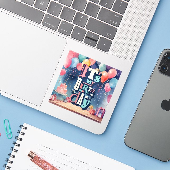 Birthday Party Invitation (Laptop w/ iPhone)
