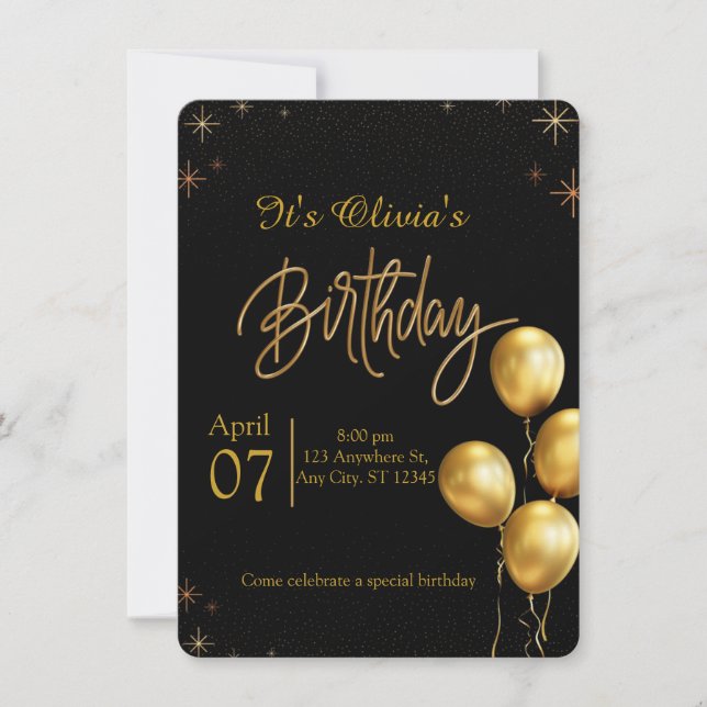 Birthday Party Invitation (Front)