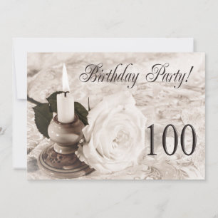 Birthday party invitation 100 years old
