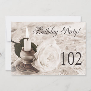 Birthday party invitation 102 years old