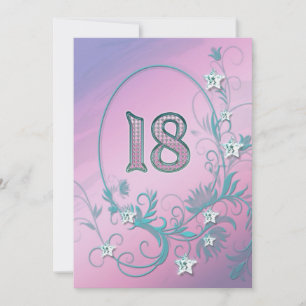 Birthday party invitation 18 years old