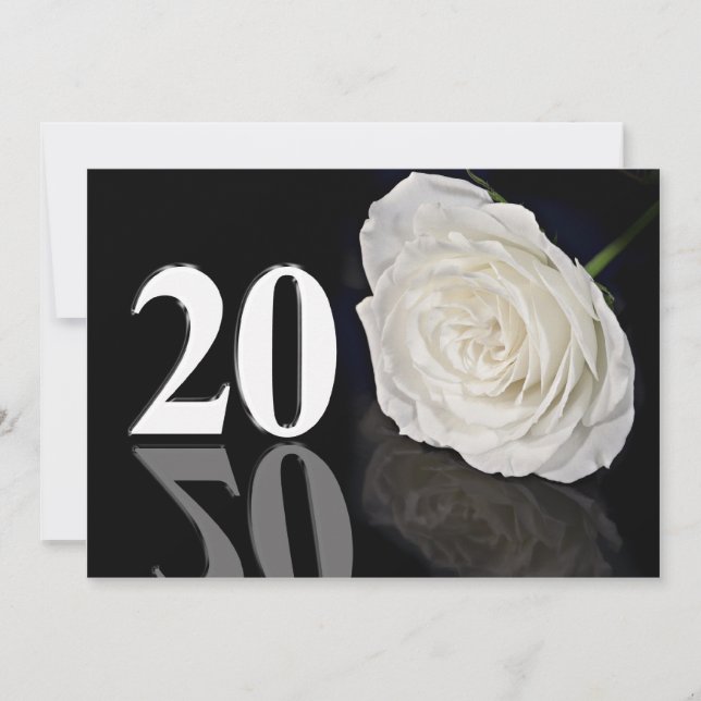 Birthday party invitation 20 years old (Front)