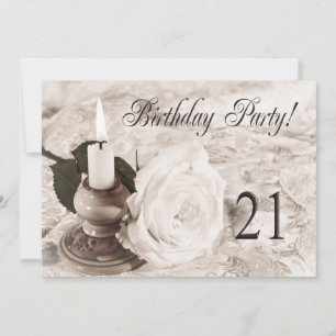 Birthday party invitation 21 years old