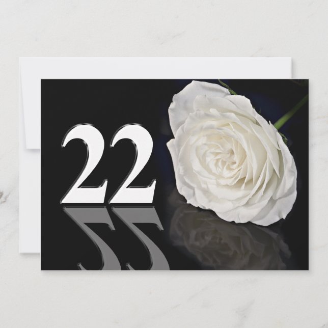 Birthday party invitation 22 years old (Front)