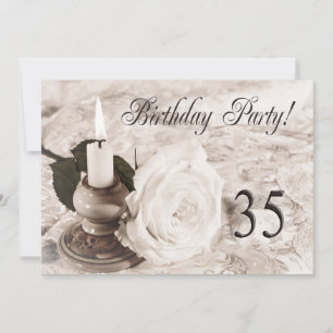 Birthday party invitation 35 years old