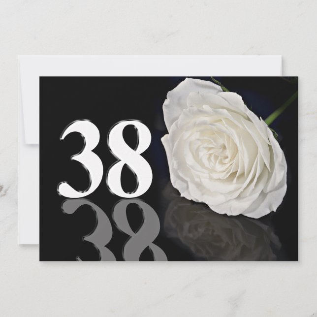Birthday party invitation 38 years old (Front)