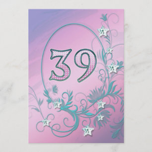Birthday party invitation 39 years old