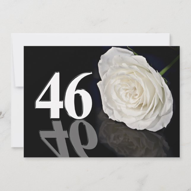 Birthday party invitation 46 years old (Front)