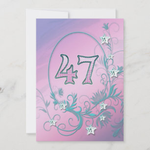 Birthday party invitation 47 years old