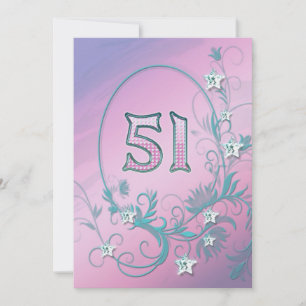 Birthday party invitation 51years old