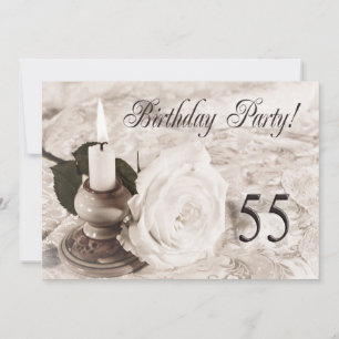 Birthday party invitation 55 years old
