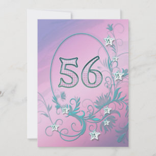 Birthday party invitation 56 years old