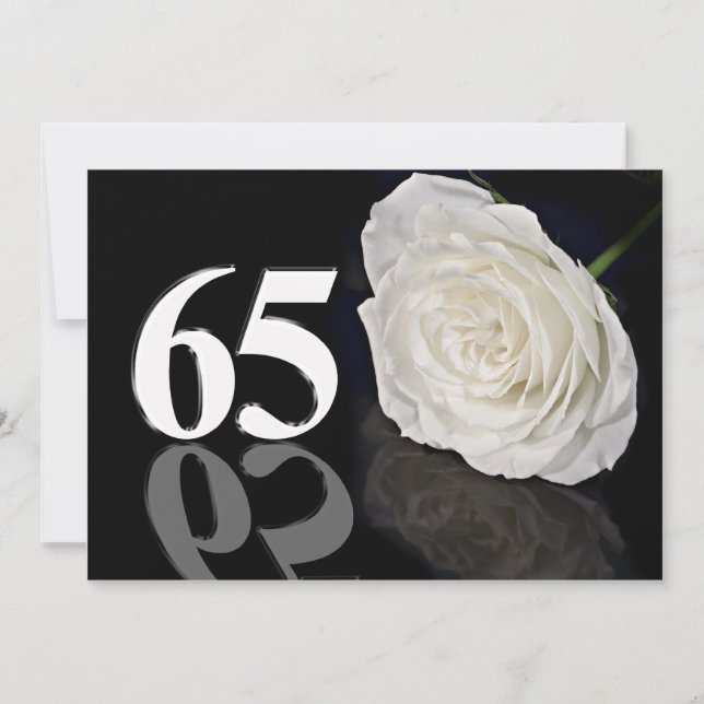 Birthday party invitation 65 years old (Front)