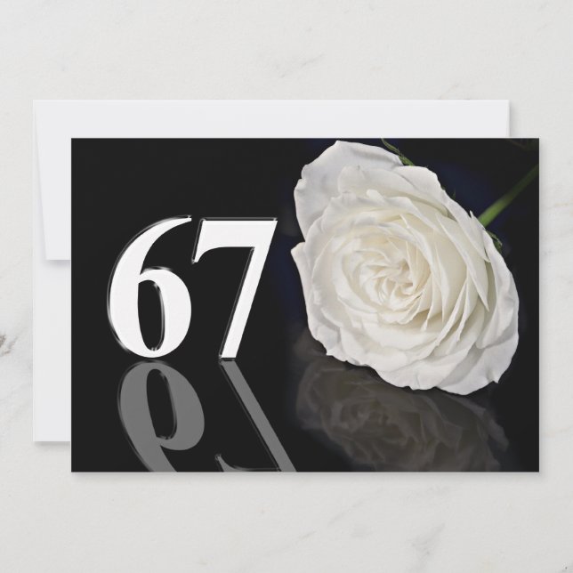 Birthday party invitation 67 years old (Front)