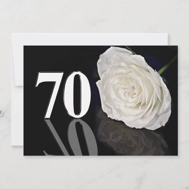 Birthday party invitation 70 years old (Front)