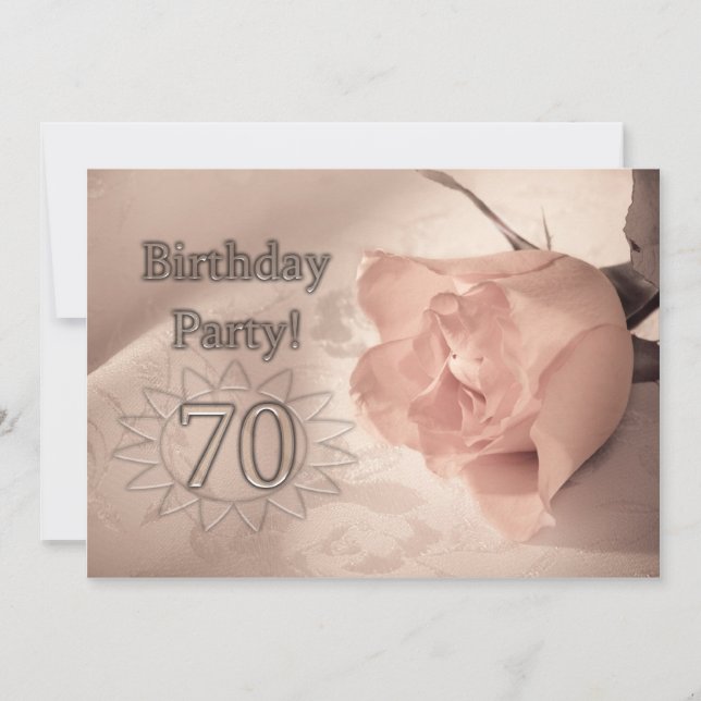 Birthday party invitation 70 years old (Front)