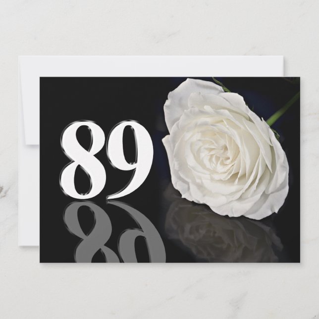 Birthday party invitation 89 years old (Front)