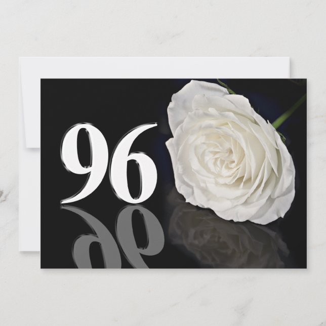 Birthday party invitation 96 years old (Front)