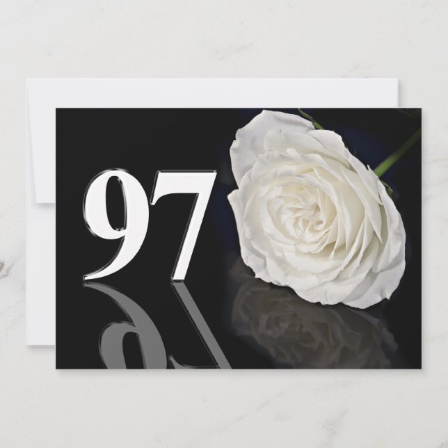 Birthday party invitation 97 years old (Front)