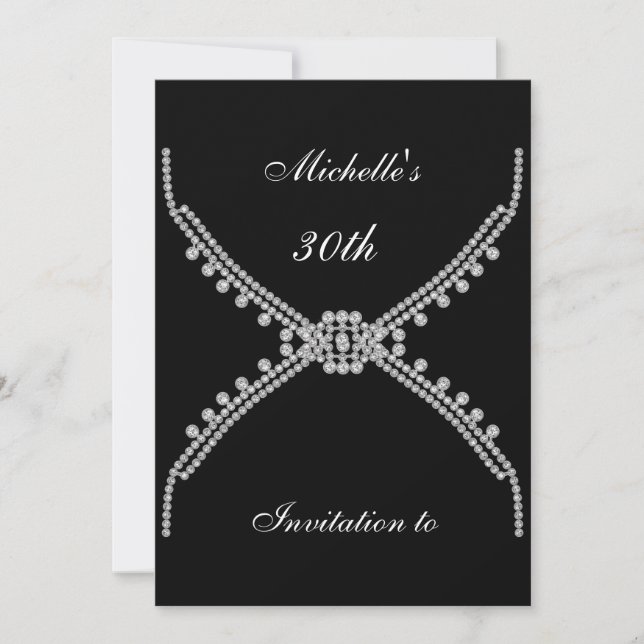 Birthday Party Invitation Best Simple Black (Front)