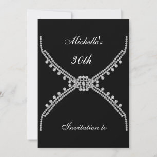 Birthday Party Invitation Best Simple Black