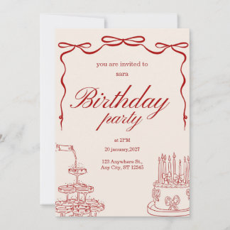 birthday party invitation card