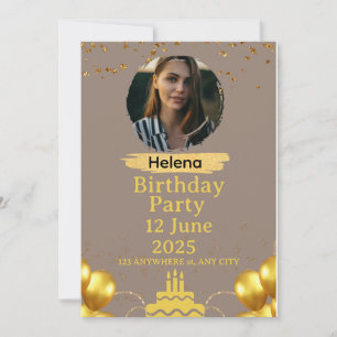 Birthday party invitation card personalizable