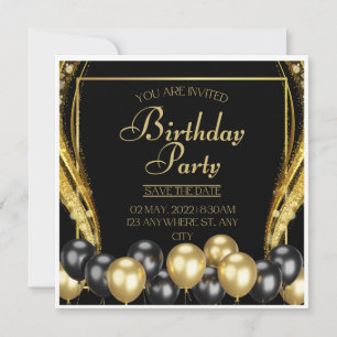 Birthday Party Invitation Card Save The Date