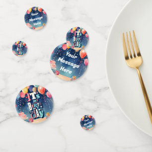 Birthday Party Invitation Confetti