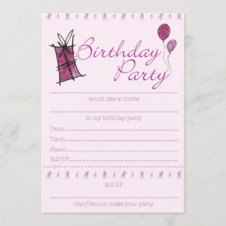 Birthday party invitation design
