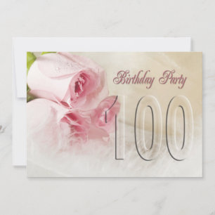 Birthday party invitation for 100 years