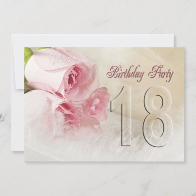 Birthday party invitation for 18 years (Front)