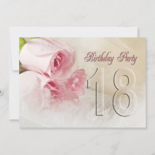 Birthday party invitation for 18 years