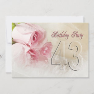 Birthday party invitation for 43 years