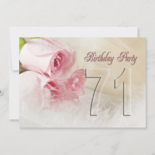 Birthday party invitation for 71 years