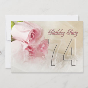 Birthday party invitation for 74 years