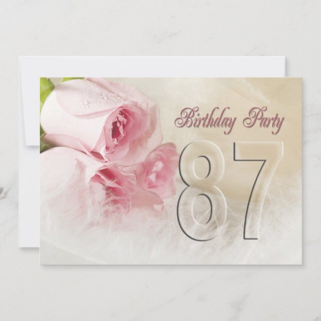Birthday party invitation for 87 years (Front)