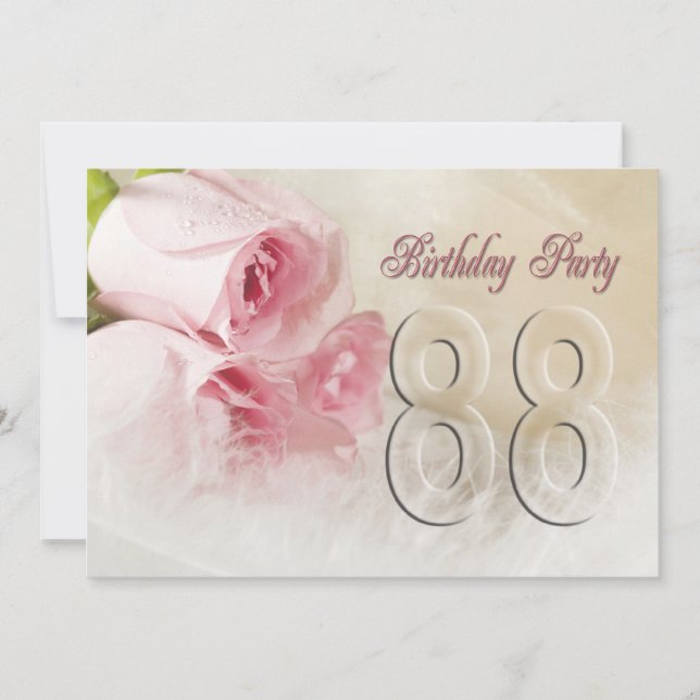 Birthday party invitation for 88 years (Front)