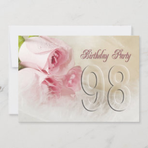 Birthday party invitation for 98 years