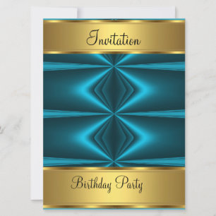 Birthday Party Invitation Gold Birthday Party
