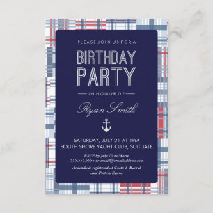 Birthday Party Invitation - Nautical, Summer