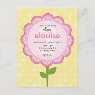 BIRTHDAY PARTY INVITATION :: numbered daisy 2