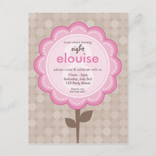 BIRTHDAY PARTY INVITATION :: numbered daisy 4