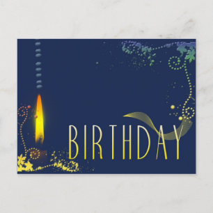 Birthday party invitation postcard