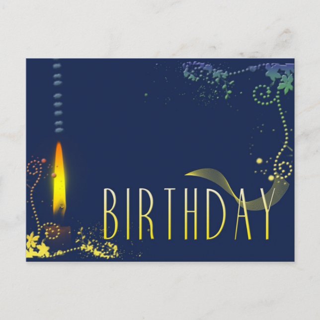 Birthday party invitation postcard (Front)