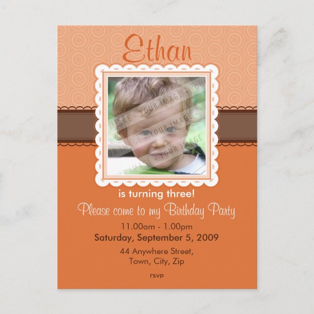 BIRTHDAY PARTY INVITATION :: prettily 6 (Front)